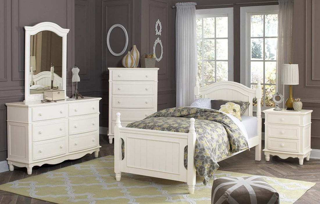 Clementine Twin Bed in White B1799T-1* - U&U Home Budget Furniture (Carteret, NJ)