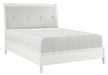 Cotterill Queen Upholstered Sleigh Bed in Antique White 1730WW-1* - U&U Home Budget Furniture (Carteret, NJ)