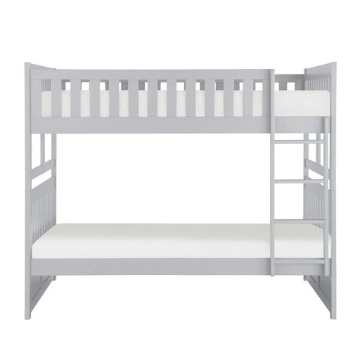 Orion Full/Full Bunk Bed in Gray B2063FF-1* - U&U Home Budget Furniture (Carteret, NJ)