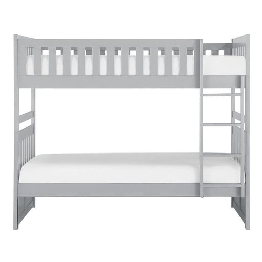 Orion Twin/Twin Bunk Bed in Gray B2063-1* - U&U Home Budget Furniture (Carteret, NJ)