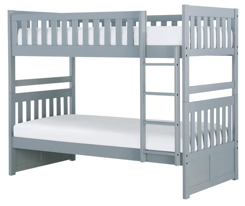 Orion Twin/Twin Bunk Bed in Gray B2063-1* - U&U Home Budget Furniture (Carteret, NJ)