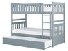 Orion Twin/Twin Bunk Bed with Trundle in Gray B2063-1*R - U&U Home Budget Furniture (Carteret, NJ)