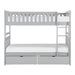 Orion Twin/Twin Bunk Bed with Storage Boxes in Gray B2063-1*T - U&U Home Budget Furniture (Carteret, NJ)