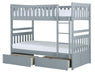 Orion Twin/Twin Bunk Bed with Storage Boxes in Gray B2063-1*T - U&U Home Budget Furniture (Carteret, NJ)