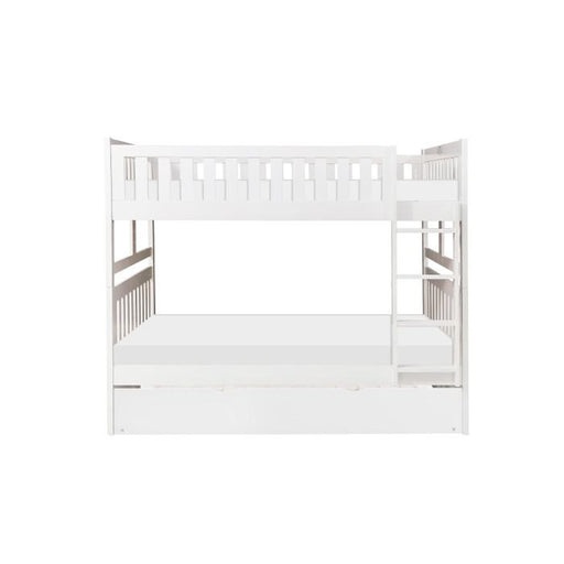 Galen Full/Full Bunk Bed w/ Twin Trundle in White B2053FFW-1*R - U&U Home Budget Furniture (Carteret, NJ)