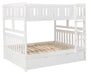 Galen Full/Full Bunk Bed w/ Twin Trundle in White B2053FFW-1*R - U&U Home Budget Furniture (Carteret, NJ)