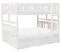 Galen Full/Full Bunk Bed w/ Twin Trundle in White B2053FFW-1*R - U&U Home Budget Furniture (Carteret, NJ)