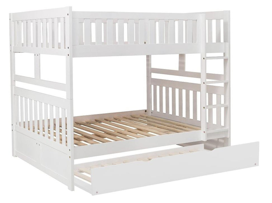 Galen Full/Full Bunk Bed w/ Storage Boxes in White B2053FFW-1*T - U&U Home Budget Furniture (Carteret, NJ)