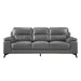 Mischa Sofa in Dark Gray 9514DGY-3 - U&U Home Budget Furniture (Carteret, NJ)