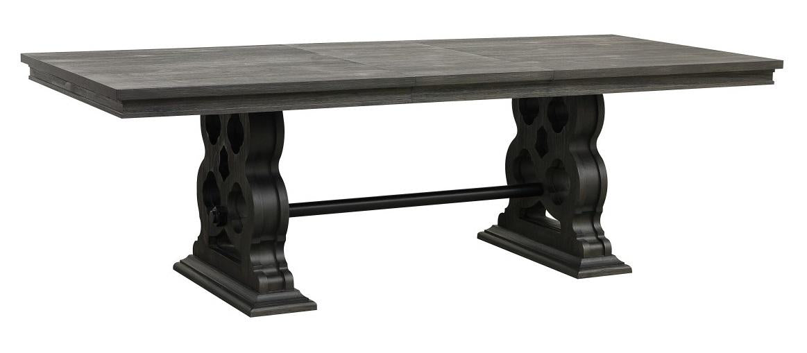 Arasina Dining Table in Dark Pewter 5559N-96* - U&U Home Budget Furniture (Carteret, NJ)
