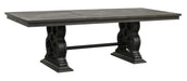 Arasina Dining Table in Dark Pewter 5559N-96* - U&U Home Budget Furniture (Carteret, NJ)