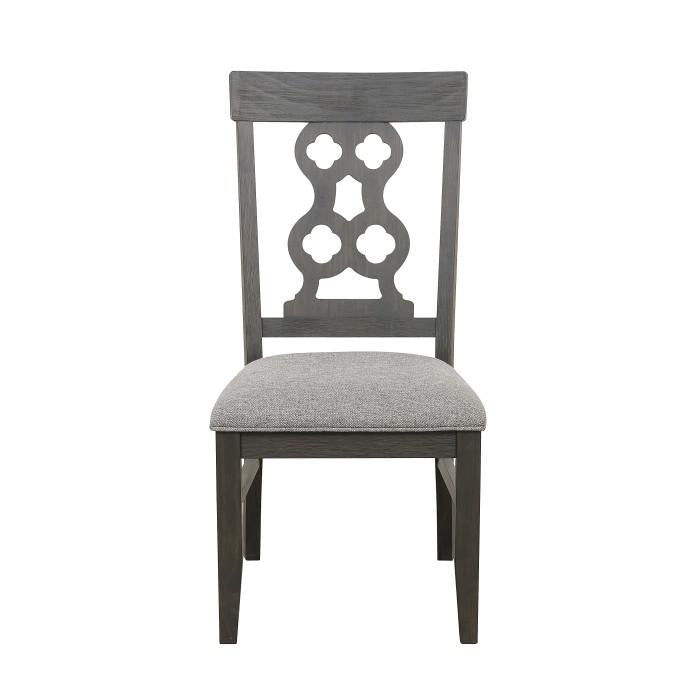 Arasina Side Chair in Dark Pewter (Set of 2) - U&U Home Budget Furniture (Carteret, NJ)
