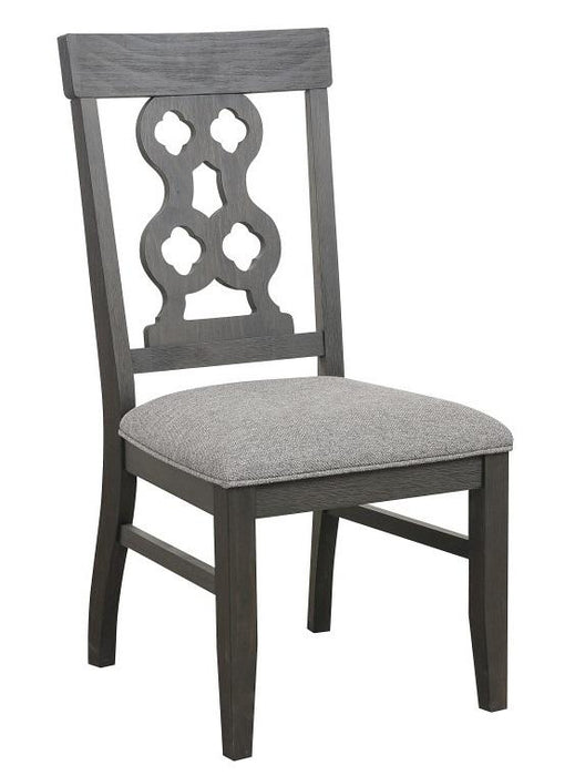 Arasina Side Chair in Dark Pewter (Set of 2) - U&U Home Budget Furniture (Carteret, NJ)