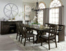 Arasina Bench with Curved Arms in Dark Pewter 5559N-14A - U&U Home Budget Furniture (Carteret, NJ)
