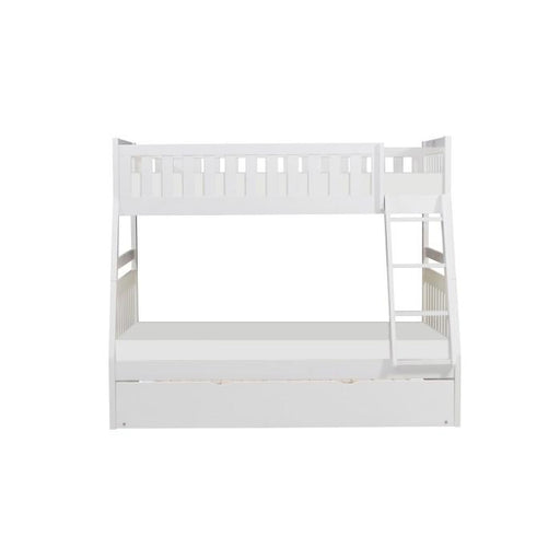 Galen Twin/Full Bunk Bed w/ Twin Trundle in White B2053TFW-1*R - U&U Home Budget Furniture (Carteret, NJ)