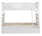Galen Twin/Full Bunk Bed w/ Twin Trundle in White B2053TFW-1*R - U&U Home Budget Furniture (Carteret, NJ)