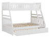 Galen Twin/Full Bunk Bed w/ Twin Trundle in White B2053TFW-1*R - U&U Home Budget Furniture (Carteret, NJ)