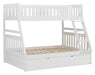 Galen Twin/Full Bunk Bed w/ Twin Trundle in White B2053TFW-1*R - U&U Home Budget Furniture (Carteret, NJ)