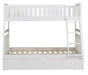 Galen Twin/Full Bunk Bed w/ Storage Boxes in White B2053TFW-1*T - U&U Home Budget Furniture (Carteret, NJ)