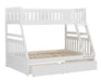 Galen Twin/Full Bunk Bed w/ Storage Boxes in White B2053TFW-1*T - U&U Home Budget Furniture (Carteret, NJ)