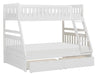 Galen Twin/Full Bunk Bed w/ Storage Boxes in White B2053TFW-1*T - U&U Home Budget Furniture (Carteret, NJ)