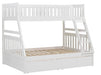 Galen Twin/Full Bunk Bed w/ Storage Boxes in White B2053TFW-1*T - U&U Home Budget Furniture (Carteret, NJ)