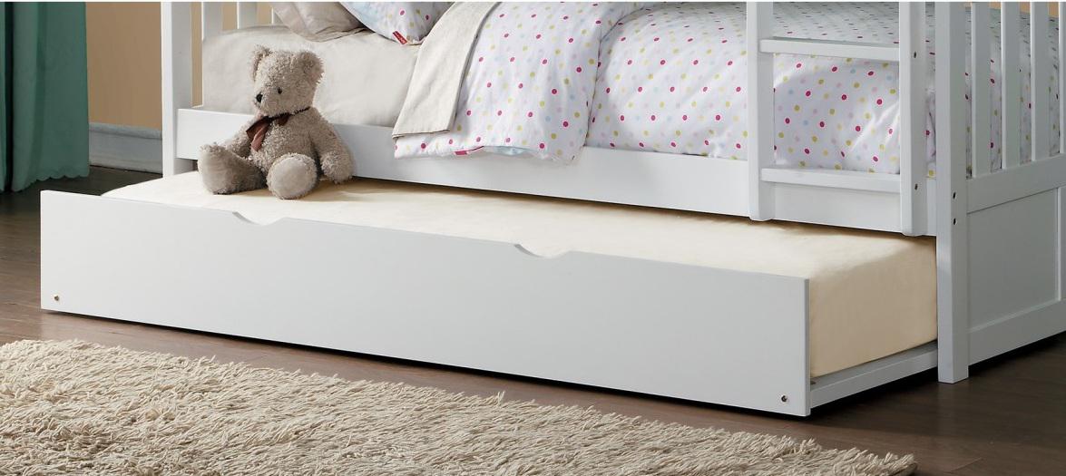 Galen Twin Trundle in White B2053W-R - U&U Home Budget Furniture (Carteret, NJ)