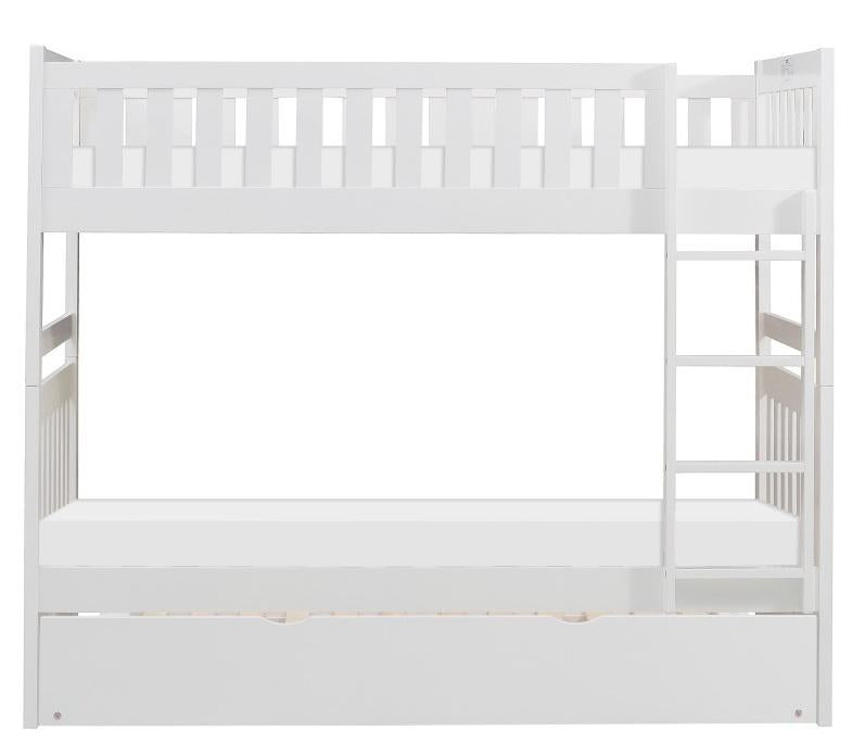 Galen Twin Trundle in White B2053W-R - U&U Home Budget Furniture (Carteret, NJ)
