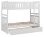 Galen Twin/Twin Bunk Bed w/ Twin Trundle in White B2053W-1*R - U&U Home Budget Furniture (Carteret, NJ)