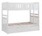Galen Twin/Twin Bunk Bed w/ Twin Trundle in White B2053W-1*R - U&U Home Budget Furniture (Carteret, NJ)