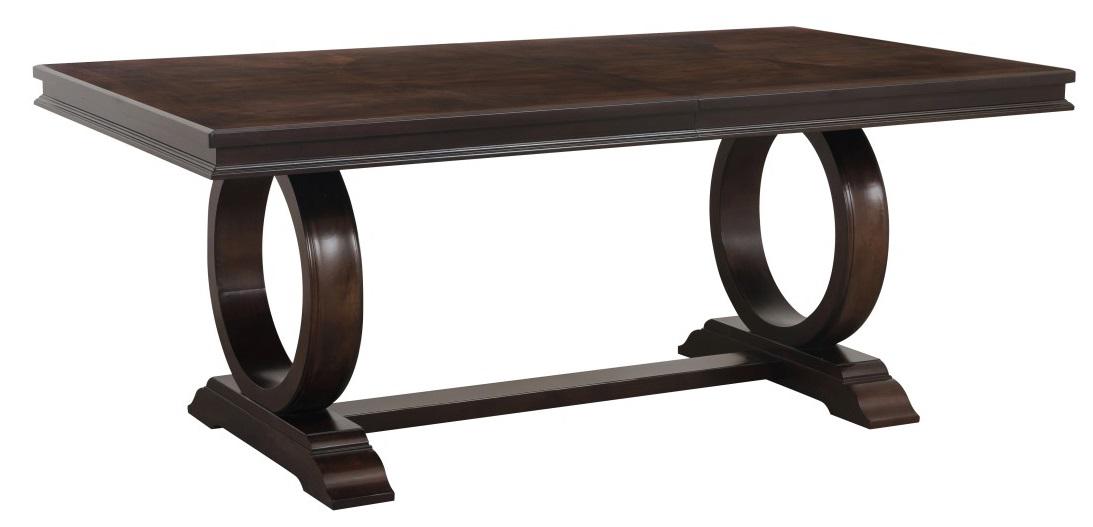 Oratorio Dining Table in Dark Cherry 5562-96* - U&U Home Budget Furniture (Carteret, NJ)