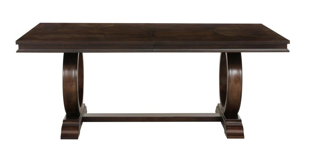Oratorio Dining Table in Dark Cherry 5562-96* - U&U Home Budget Furniture (Carteret, NJ)