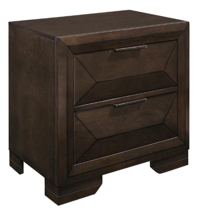 Chesky Nightstand in Warm Espresso 1753-4 - U&U Home Budget Furniture (Carteret, NJ)