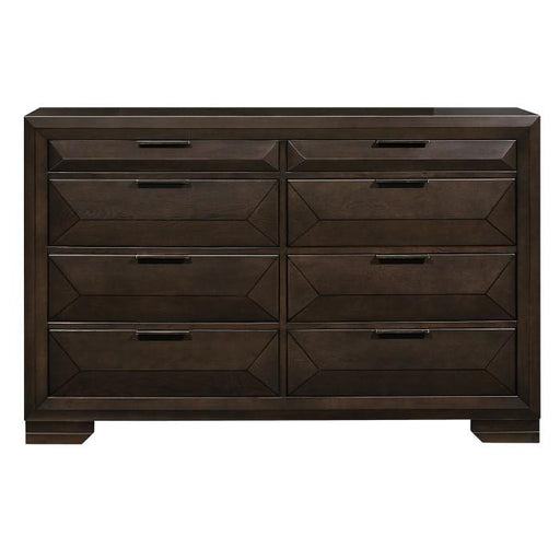 Chesky Dresser in Warm Espresso 1753-5 - U&U Home Budget Furniture (Carteret, NJ)