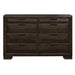 Chesky Dresser in Warm Espresso 1753-5 - U&U Home Budget Furniture (Carteret, NJ)