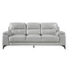 Mischa Sofa in Silver Gray 9514SVE-3 - U&U Home Budget Furniture (Carteret, NJ)