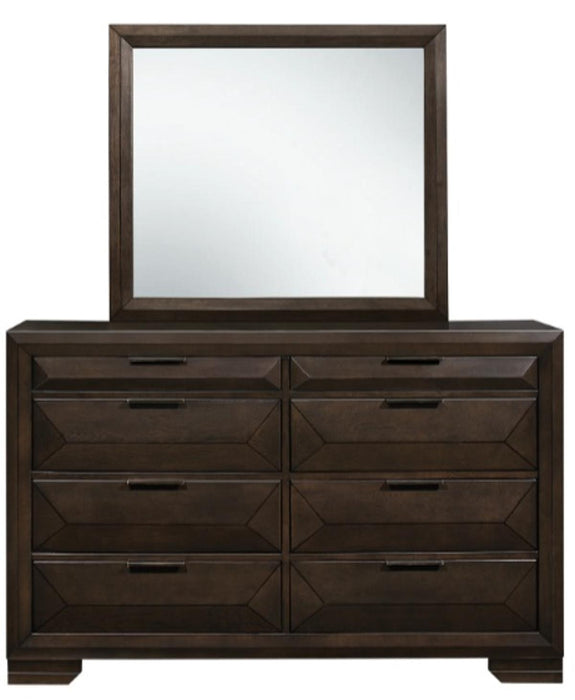 Chesky Mirror in Warm Espresso 1753-6 - U&U Home Budget Furniture (Carteret, NJ)