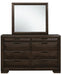 Chesky Mirror in Warm Espresso 1753-6 - U&U Home Budget Furniture (Carteret, NJ)