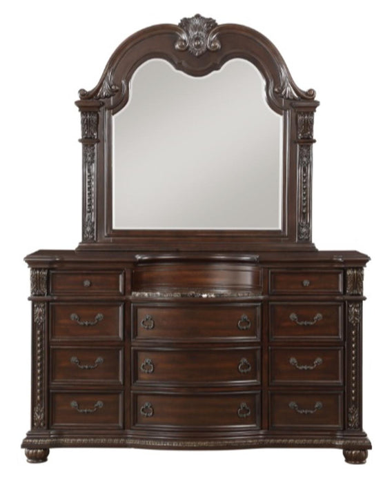 Cavalier Dresser in Dark Cherry 1757-5 - U&U Home Budget Furniture (Carteret, NJ)