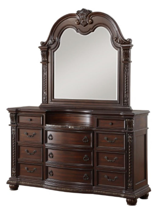 Cavalier Dresser in Dark Cherry 1757-5 - U&U Home Budget Furniture (Carteret, NJ)