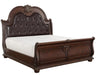 Cavalier Queen Sleigh Bed in Dark Cherry 1757-1* - U&U Home Budget Furniture (Carteret, NJ)