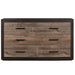 Miter Dresser in Rustin Mahogany & Dark Ebony 1762-5 - U&U Home Budget Furniture (Carteret, NJ)