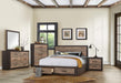 Miter Mirror in Rustin Mahogany & Dark Ebony 1762-6 - U&U Home Budget Furniture (Carteret, NJ)