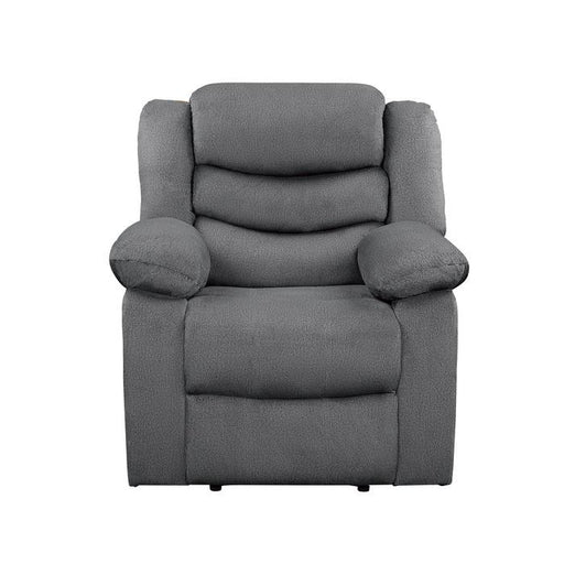Discus Double Reclining Chair in Gray 9526GY-1 - U&U Home Budget Furniture (Carteret, NJ)