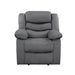 Discus Double Reclining Chair in Gray 9526GY-1 - U&U Home Budget Furniture (Carteret, NJ)