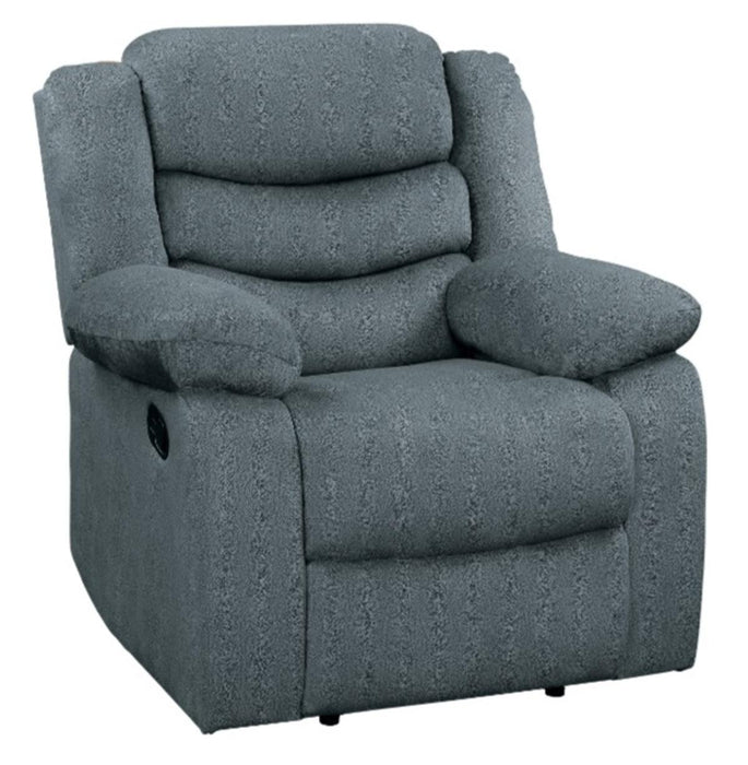 Discus Double Reclining Chair in Gray 9526GY-1 - U&U Home Budget Furniture (Carteret, NJ)