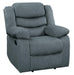Discus Double Reclining Chair in Gray 9526GY-1 - U&U Home Budget Furniture (Carteret, NJ)