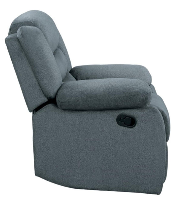Discus Double Reclining Chair in Gray 9526GY-1 - U&U Home Budget Furniture (Carteret, NJ)