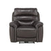 Lance Power Reclining Chair with Power Headrest and USB Port in Brown - U&U Home Budget Furniture (Carteret, NJ)