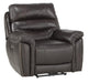 Lance Power Reclining Chair with Power Headrest and USB Port in Brown - U&U Home Budget Furniture (Carteret, NJ)